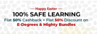 Get Flat 50% Discount + Flat 50% Cashback on E-Degrees and Mighty Bundles.