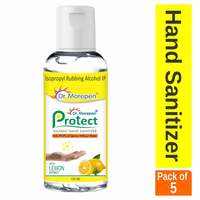 Dr. Morepen Protect Instant Hand Sanitizer Gel 65% alcohol With Lemon Extract 100 ml (Pack of 5) 