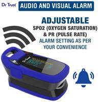 Dr Trust (USA) Professional Series Finger Tip Pulse Oximeter With Audio Visual Alarm and Respiratory Rate(Blue) 