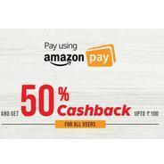 Amazon Pay MojoPizza  /  Box8 Offer cashback of 50% back up to INR 100/- (First time users )