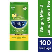 Tetley Green Tea, Ginger, Mint and Lemon, 100 Tea Bags