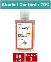 FLOH hand sanitizer with 70% IPA and vitamin E - 60 ml( Pack of 3 )
