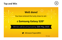 Amazon Tap & Win Special Edition - Win Galaxy s20 ,15000 Amazon Pay Balance & more