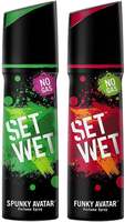 Set Wet Spunky and Funky Avatar Perfume Body Spray  -  For Men (240 ml, Pack of 2)