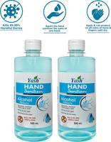 Yash Herbal Anti Bacterial Organic alcohol based hand Sanitizer with 70% Alcohol Based Killing 99.99% Harmful Germs- Combo Pack of 2 (500 ml each) Hand Sanitizer Bottle  (2 x 500 ml)
