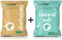 Goshudh Sharbati Atta And Natural Salt Combo (1 Kg)Pack of 2 