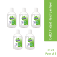 Dettol Instant Hand Sanitizer - 60ml (pack Of 5)