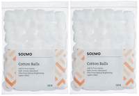 (Pantry) Amazon Brand - Solimo Cotton Balls - 100 Pcs (Pack of 2)