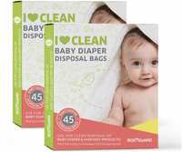 Bodyguard - Baby Diapers & Sanitary Disposal Bag - 90 Bags (2 Pack - 45 Bags Each)