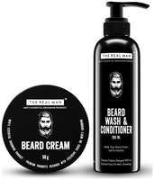 25% Off - THE Real Man Moisturizing Beard Cream (50g) And Beard Wash & Conditioner (200 ml) 