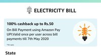 Pay via Amazon Pay UPI and get 100% cashback upto Rs 50 on your Bill Payment during the offer period on Amazon.in || Selected Users Only
