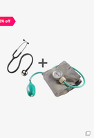  MCP Aneroid01 Sphygmomanometer BP Monitor with Stethoscope (Black/Grey)