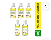 Dr. Morepen Protect Hand Sanitizer Gel With Lemon Extract 5 Pcs Hand Sanitizer 100 mL Pack of 5