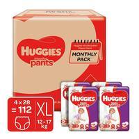 Huggies Wonder Pants Diapers Monthly Pack, Extra Large (112 Count)