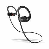 Flybot Sport Deep Bass in-Ear Wireless Bluetooth Earphone with Mic, Qualcomm Chipset, IPX7 Waterproof - (Black)