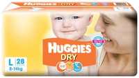 Huggies New Dry Large Size Diapers 28 Counts 20% OFF
