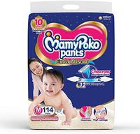 MamyPoko Pants Extra Absorb Diapers Monthly Pack, Medium (Pack of 114)