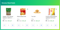 Grocery Steal Deals - 4 Items For Rs.4 (Badam Mix + Toor Dar + Almonds  + Oil )
