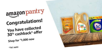 Flat 30% cashback on Rs. 1000 Pantry purchase on Amazon || 11th - 31st may