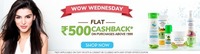 Wow Wednesday OFFER - FLAT Rs.500 Cashback on Orders Above 999