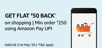 Amazon Get Flat 50 Back On Min. Shopping of Rs.250 Pay via UPI