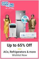 Flipkart Super Cooling Days Sale Offers 15-17 May : Upto 67% off on ACs, Refrigerators & More  + Extra 10% off on All Bank Cards