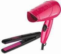 Philips HP8643/46 Hair Straightener + Hair Dryer  (1000 W, Pink, Black)