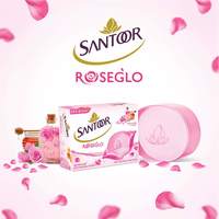 Santoor RoseGlo Soap with Rose Water & Honey, 125g (Pack of 4) @ ₹215