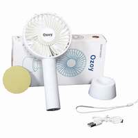 Ozoy Table Office Desk USB Mini Handheld Cooling Fan Led Light Multi Function Powerful Rechargeable