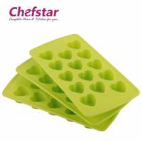 Chefstar Plastics Cool Ice Cube Tray Set of 3 (Green)