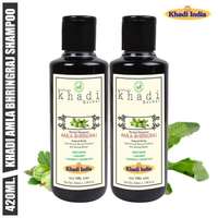 Leafveda Khadi Amla & Bhringraj Herbal Shampoo 210 ml (Pack of 2) 