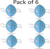 N95 -2 Blue Mouth Nose Cover Anti-pollution Mask (PACK OF 6)