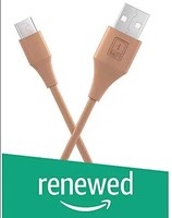 (Renewed) iBall IB-Type-C 1.2M USB Charge & Data Sync 1.2 Meter Long Fast Charging Cable (Desert Sand)