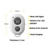 Pikyo Shutter Button Wireless Bluetooth Lightweight/Portable/Selfie and Picture Clicker/Lithium Ion Cell Compatible with Android, iOS Devices (Random Color)