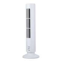 LifeMaster ABS Mini Portable USB Cooling Air Conditioner Purifier Tower Bladeless Desk Fan, Light Weight and Space Saving (33 x 10.5 x 6 cm, White)