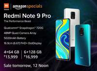 Redmi note 9 pro sale on 19th may 12 noon