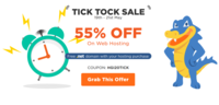 Hostgator TICK TOCK SALE -  55% Off On Web Hosting (19th - 21st May )