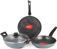 Pigeon Essentials Induction Bottom Cookware Set (Aluminium, 4-piece)