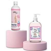 Mirah Belle - Rose Hand Cleanser Sanitizer, Hand Wash (Combo) - 500 ML and 100 ML - Best for Men, Women and Children - Sulfate and Paraben Free - Organic and Natural Pack