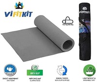 VIFITKIT Yoga Mat with Free Yoga mat Bag Anti Skid Yoga mat for Gym Workout and Flooring Exercise Long Size Yoga Mat for Men Women