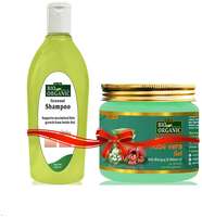 Indus Valley Bio Organic Growout Shampoo(200 ml) With Hair Reborn Aloe Vera Gel (175 ml) Pack of 2 