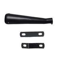 AllExtreme EX092 Small Size Torpedo Model Fancy Silencer with Bush Compatible for BS3 and BS4 Model Royal Enfield Bullet 350cc and 500cc 