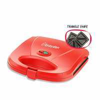 Brayden Furo S10 700 W Sandwich Maker with Fixed Non Stick Triangle Plates (Red)

