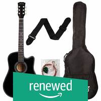 (Renewed) Juarez Acoustic Guitar, 38 Inch Cutaway, 038C With Bag, Strings