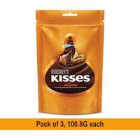 Kisses Hershey's Kisses Almonds Chocolate Pouch 100.8 gm (Pack of 3) Pouch, 3 X 100 g