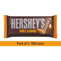 Hershey's Bar Almond, 100gm (Pack of 3) Pouch, 3 x 100 g