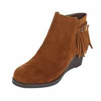 Catwalk Women's Frill Detail Buckle Boots 