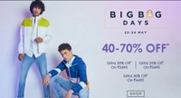 Ajio Big Bag Days 22 to 24 May : Flat 40% to 70% off