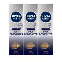 Nivea Men Body Deodorizer, Sprint, 120g (Pack of 3)