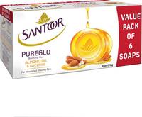 Santoor PureGlo Glycerine Bathing Bar  (6 x 125 g)